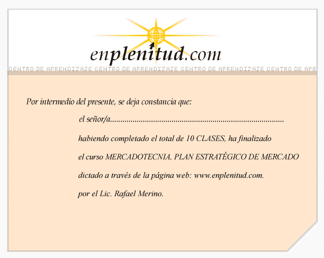 Mercadotecnia: Plan estratégico de mercado - Curso gratis de enplenitud.com