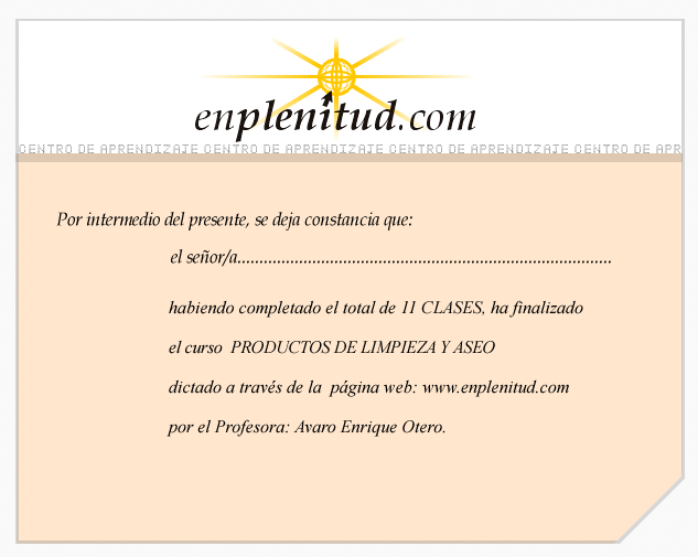 Productos de limpieza y aseo - Curso gratis de enplenitud.com