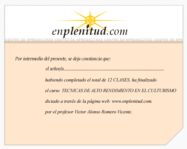 Tecnicas de alto rendimiento en el culturismo - Curso gratis de enplenitud.com