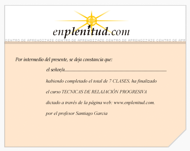 Tecnicas de Relajación Progresiva - Curso gratis de enplenitud.com