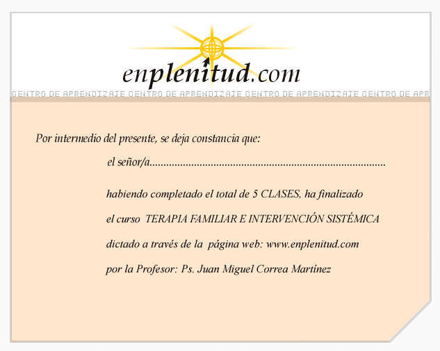 Terapia familiar e intervención sistémica - Curso gratis de enplenitud.com